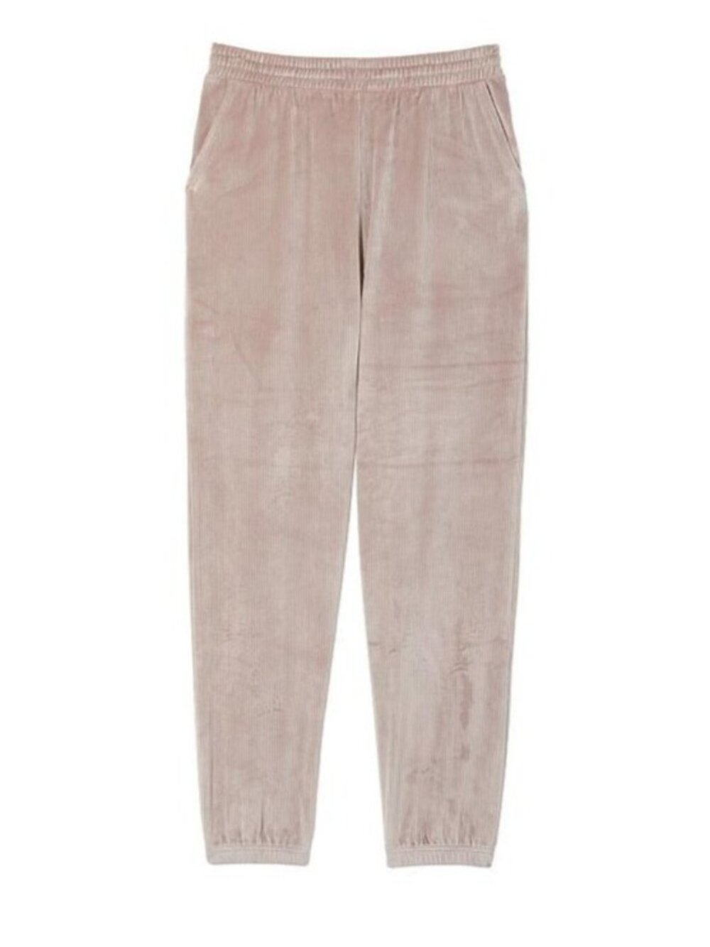 VICTORIAS SECRET Velour Ribbed Lounge Pants~Size XL~Candlelight Rose NWT L17 04